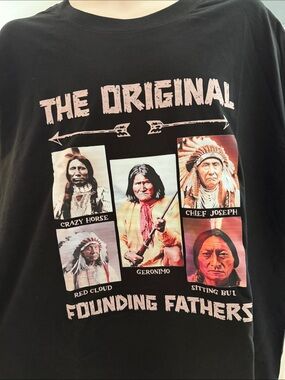 The Original Founding Fathers Graphic Tee - Black with Pink/Red Prints